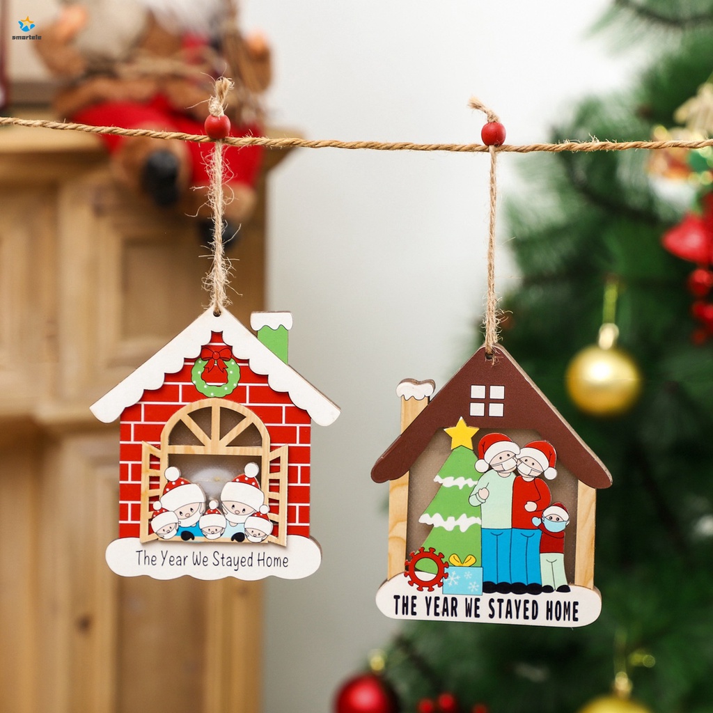 Navidad talla de madera paisaje adornos creativos hogar decoraciones de vacaciones 