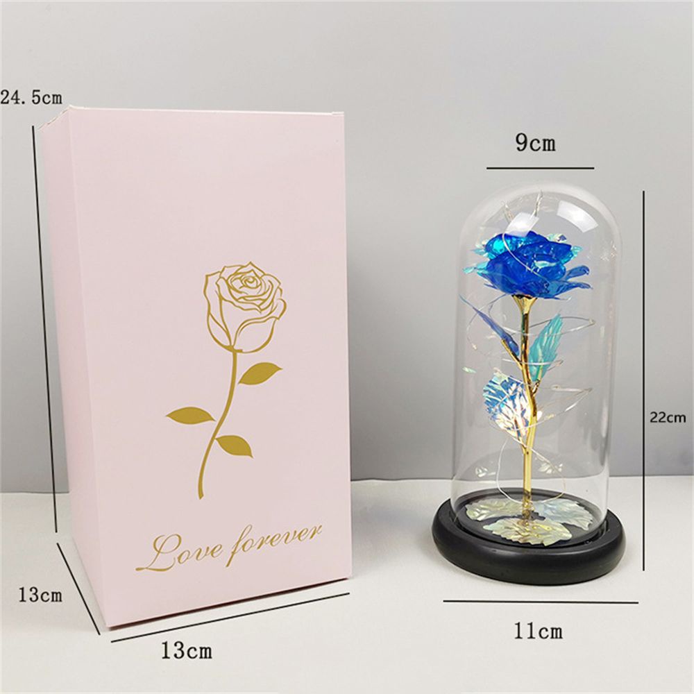 LS Romántica San Valentín LED Lámpara Batería Decoración Del Hogar Día De  Flor De Oro Eterna Rosa/Multicolor | Shopee México