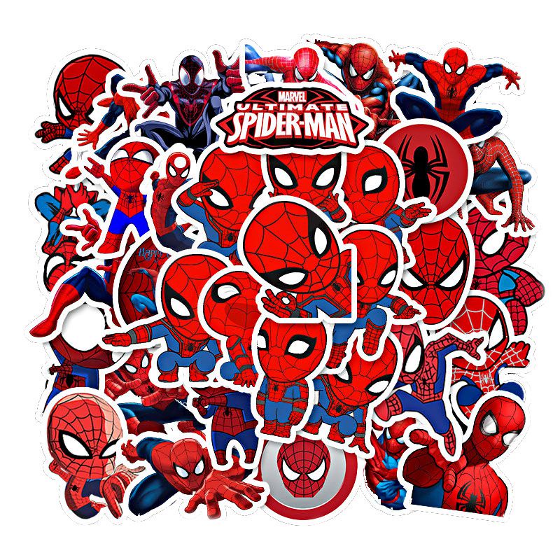 35Pcs Spiderman pegatinas de los vengadores impermeable de dibujos animados  pegatinas de juguete de los niños | Shopee México