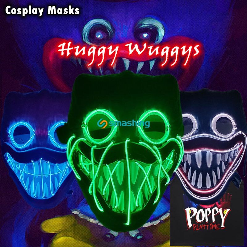 Poppy Playtime Huggy Wuggy Mascarilla Facial Adulto Unisex Antipolvo Moda Disfraces Máscara