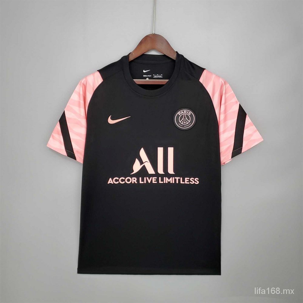 Jersey/Camisa De 21-22 PSG Paris Negro Y Rosa Ropa De Entrenamiento | Shopee México