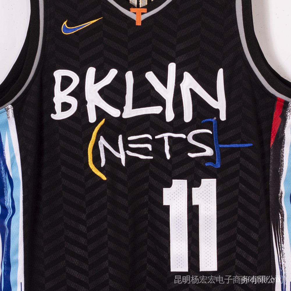 BALL-WHJ Camiseta De Hombre Brooklyn Nets # 7 Kevin Durant Black City Edition Camiseta De Malla De Baloncesto Swingman Traje De Baloncesto para Hombres 