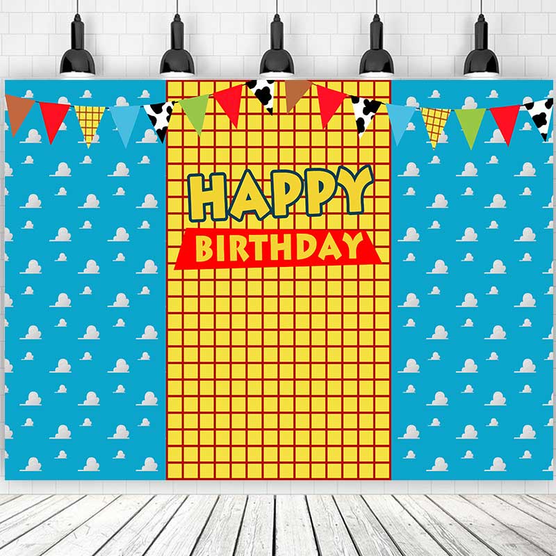 Toy Story Nubes Para Cumpleaños Telón De Fondo Para Fotografía Baby Shower  Niños Azul Decoración De Fiesta De Nombre Personalizado Foto | Shopee México