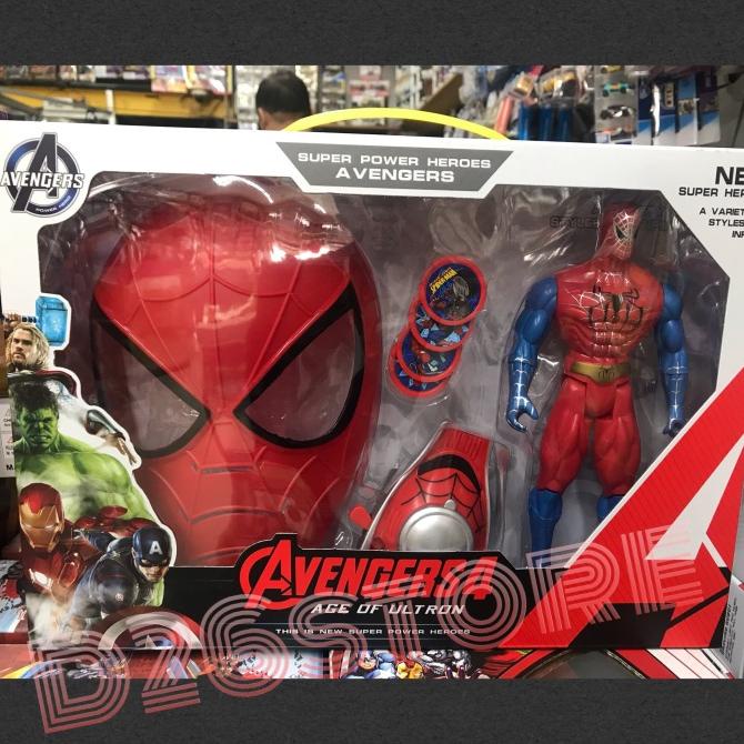 Figura spiderman juguetes Spider man máscara + moneda shooter vengadores |  Shopee México