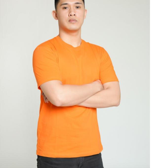 COTTON COMBED 1.1 marca camiseta lisa algodón peinado años 30s Color  premium naranja | Shopee México
