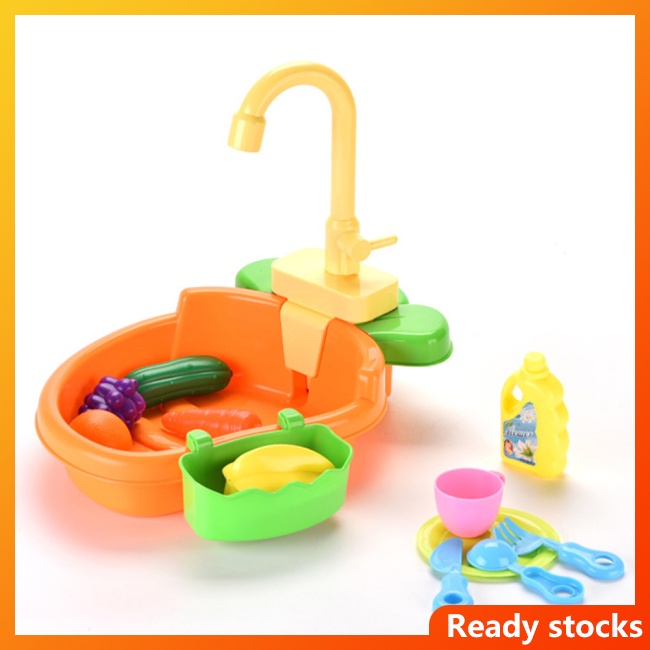 regalos educativos de agua corriente Surplex Juguete de fregadero de cocina para niños sistema de ciclo de agua automático utensilios de cocina juguetes de juego de agua para niños y niñas 
