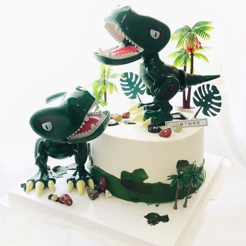 Decoración para Niños Aartículos para Fiestas Bymivofun 11 Piezas Decoración de Pastel de Cumpleaños de Dinosaurio Bonitos Insertos para Tartas de Cumpleaños de Zoológico Bebés 
