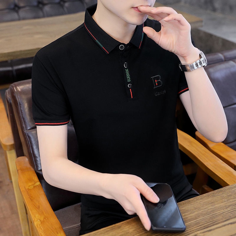 Polo Camisas De Los Hombres De Manga Corta T-shirt Versión Coreana Verano Nuevo Casual Slim Fitting Tee | Shopee México