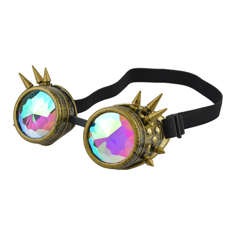 Forma de Ojo de Gato Prism Gafas de Sol Arco Iris de la Luz EDM Delirio de Difracción Hifot 2PCS Caleidoscopio Gafas de Sol Fiesta del Festival 