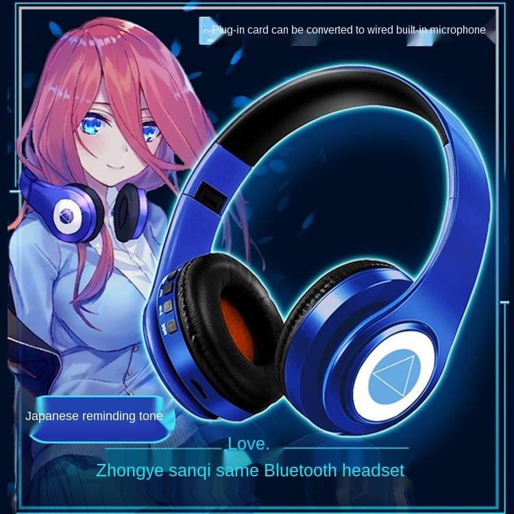 Nakano Miku Auriculares Bluetooth Hi-fi Inalámbrico Cosplay 