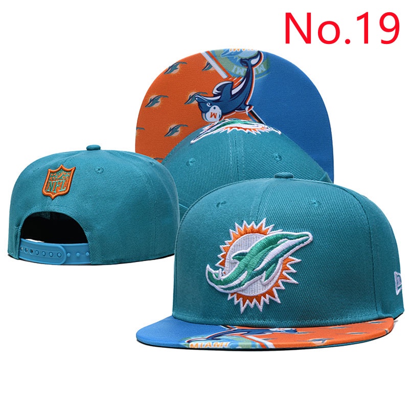 20 Style NFL Miami Dolphins Adjustable Flat Hat Outdoor Sports Hats |  Shopee México