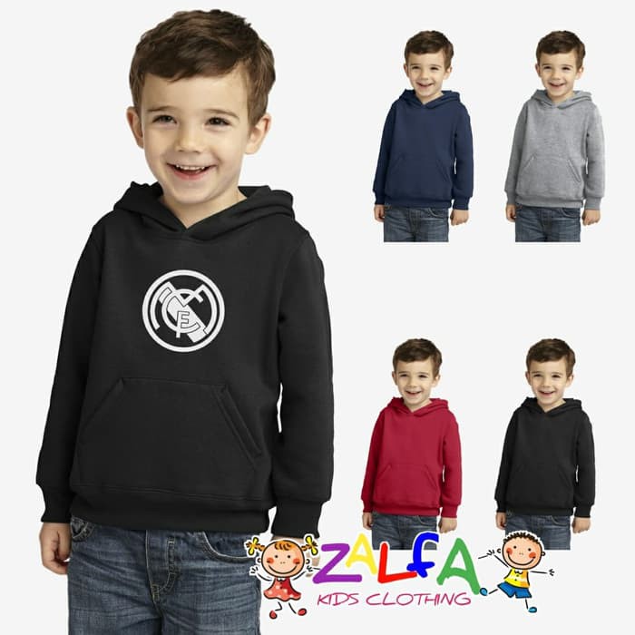 Suéter de fútbol real sudadera con capucha para niños por Zalfa niños | Shopee