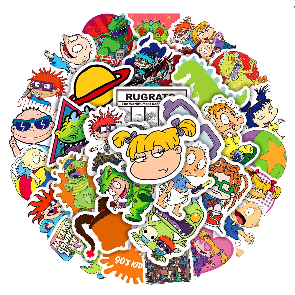 Yandp Juego De Pegatinas Impermeables De Rugrats In Paris De Dibujos Animados 50und Shopee México 9867