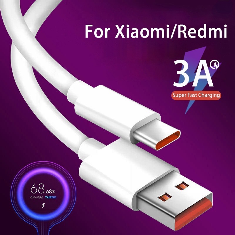 Cable USB De Carga Rápida Tipo C Para Xiaomi Poco F3 X3 GT NFC M3 M4 Pro (20 Cm
