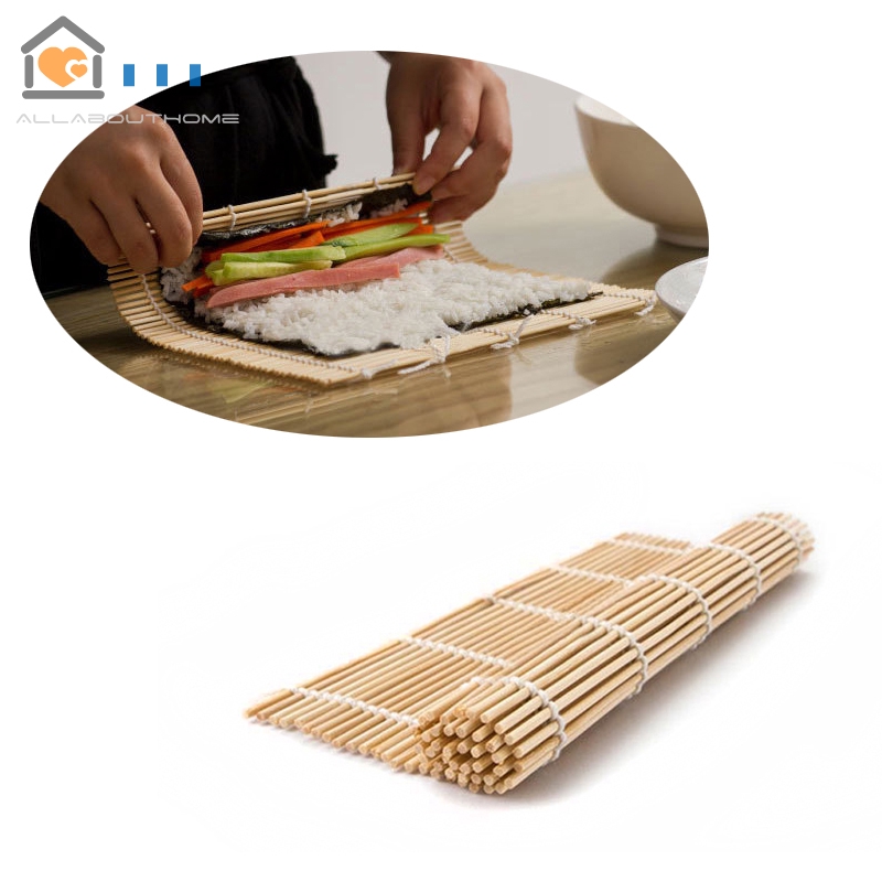 GAESHOW DIY Sushi Rolling Maker Roller Material de bambú Mat Maker y una Paleta de arroz Juego de Paleta de arroz 