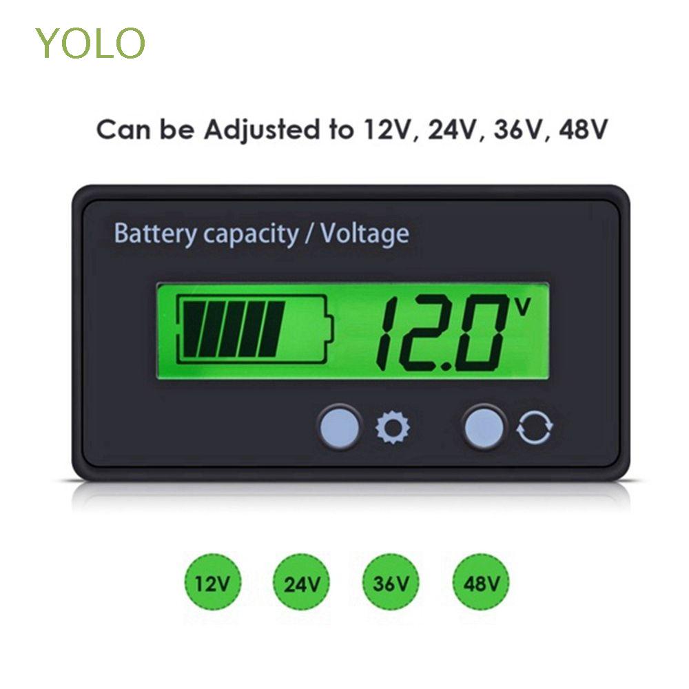 12V 24V/48V indicador de estado de la Batería carga Lcd Digital Monitor Medidor Calibre 