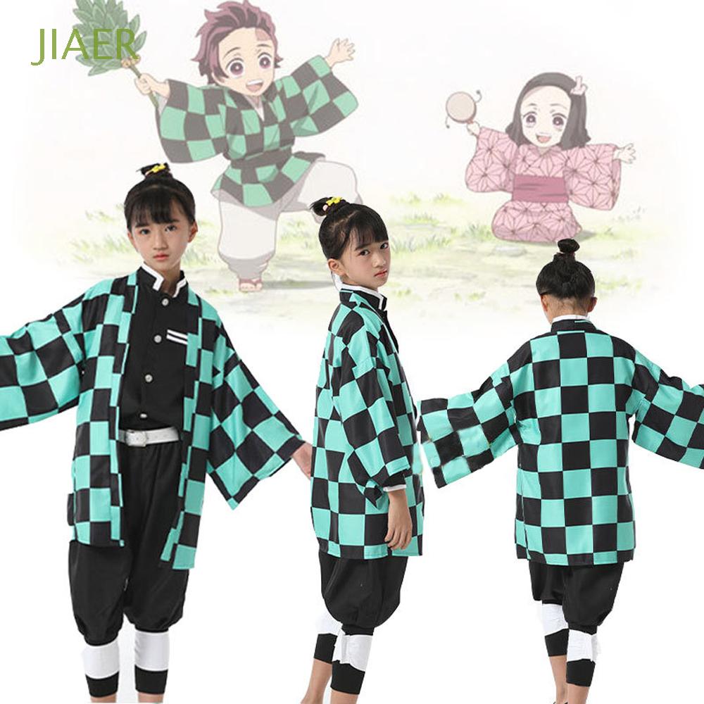 Jiaer Fashion Kid Cosplay Costume Kids Cos Kimono Cos Clothes Agatsuma Zenitsu Kamado Tanjirou Kochou Shinobu Rengoku Kyoujurou Tomioka Giyuu Children Demon Slayer Costume Multicolor Shopee Mexico