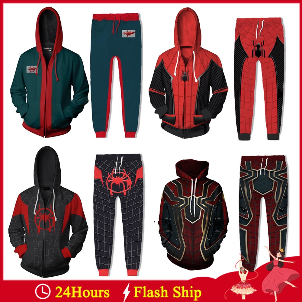 Adulto Impreso 3D Spiderman Sudadera Con Capucha Suéter Sudaderas The