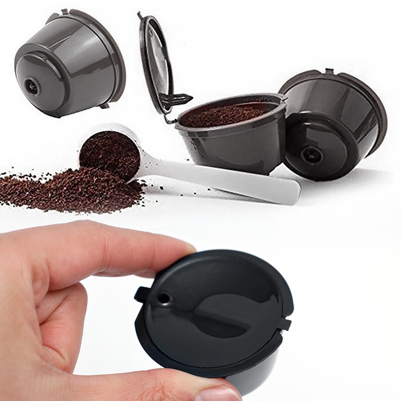 Leepesx PP Cápsulas de café rellenables Juego de Filtro de Taza de cápsula de café Reutilizable Compatible con la máquina de café de la Serie Dolce Gusto 