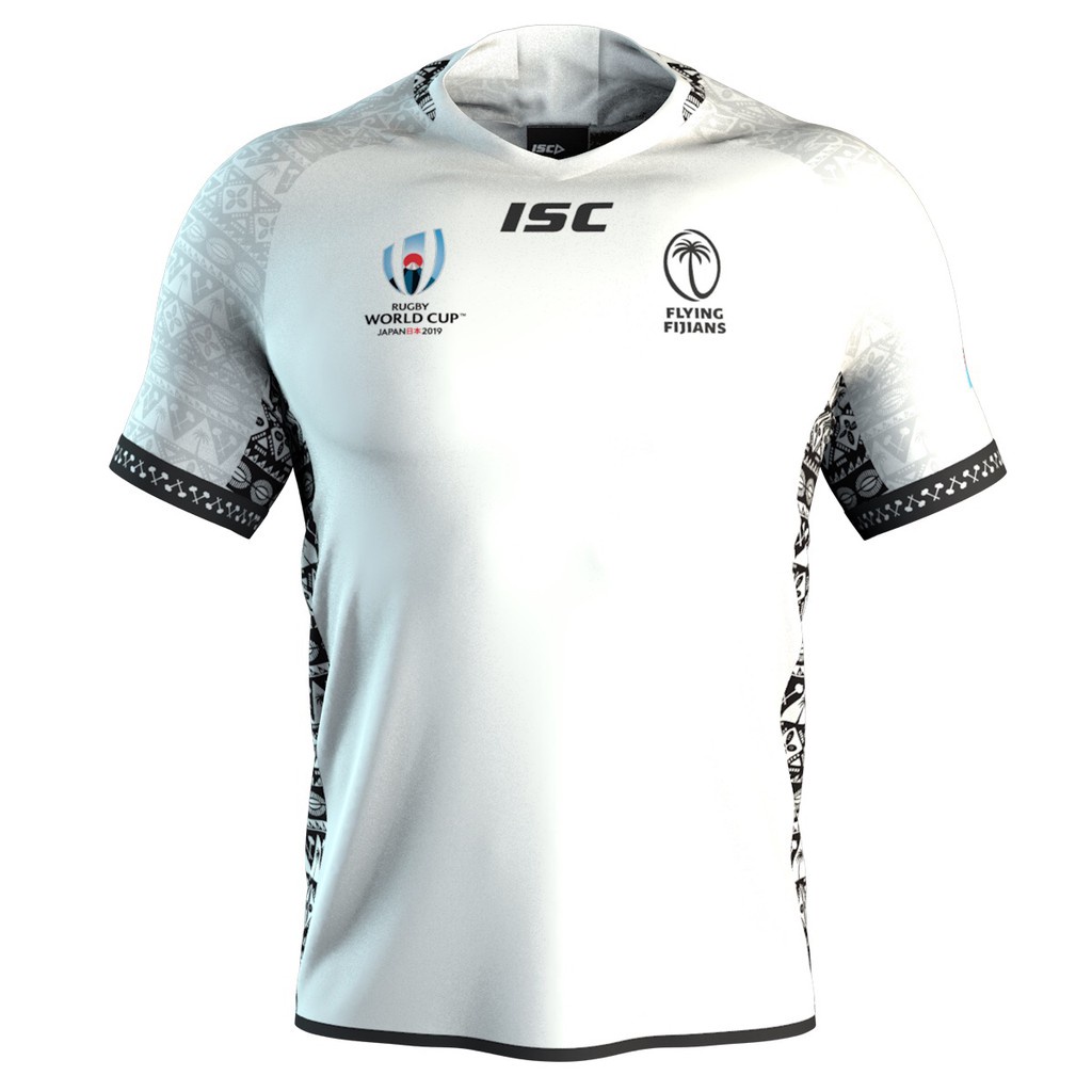 Camiseta Gráfica De Jersey De Algodón De La Competencia De Los Homb Inicio/Away Rugby Sleeve Short Sleeve Pro Jersey YINTE 2020 Fijian 7s Cup Copa Mundial Rugby Jersey 