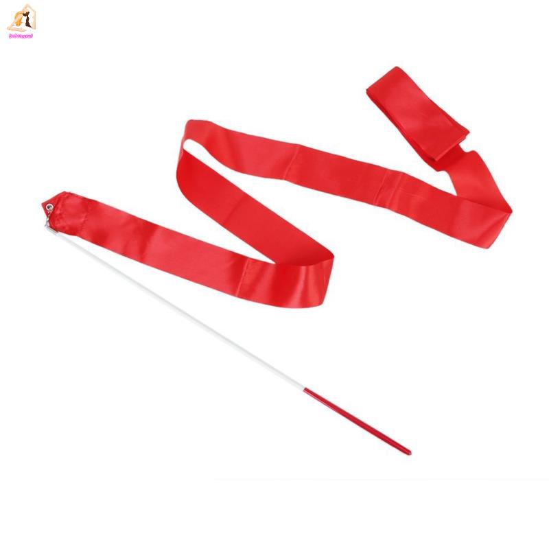 Hot Sale Dance Ribbon Rhythmic Gymnastics Streamer Rod Baton Twirling Party Chinese New Year Red Shopee Mexico