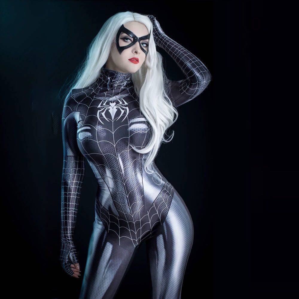 marvel spiderman mujeres cosplay black widow body apretado leche  trituraciones traje de fiesta de halloween disfraz | Shopee México