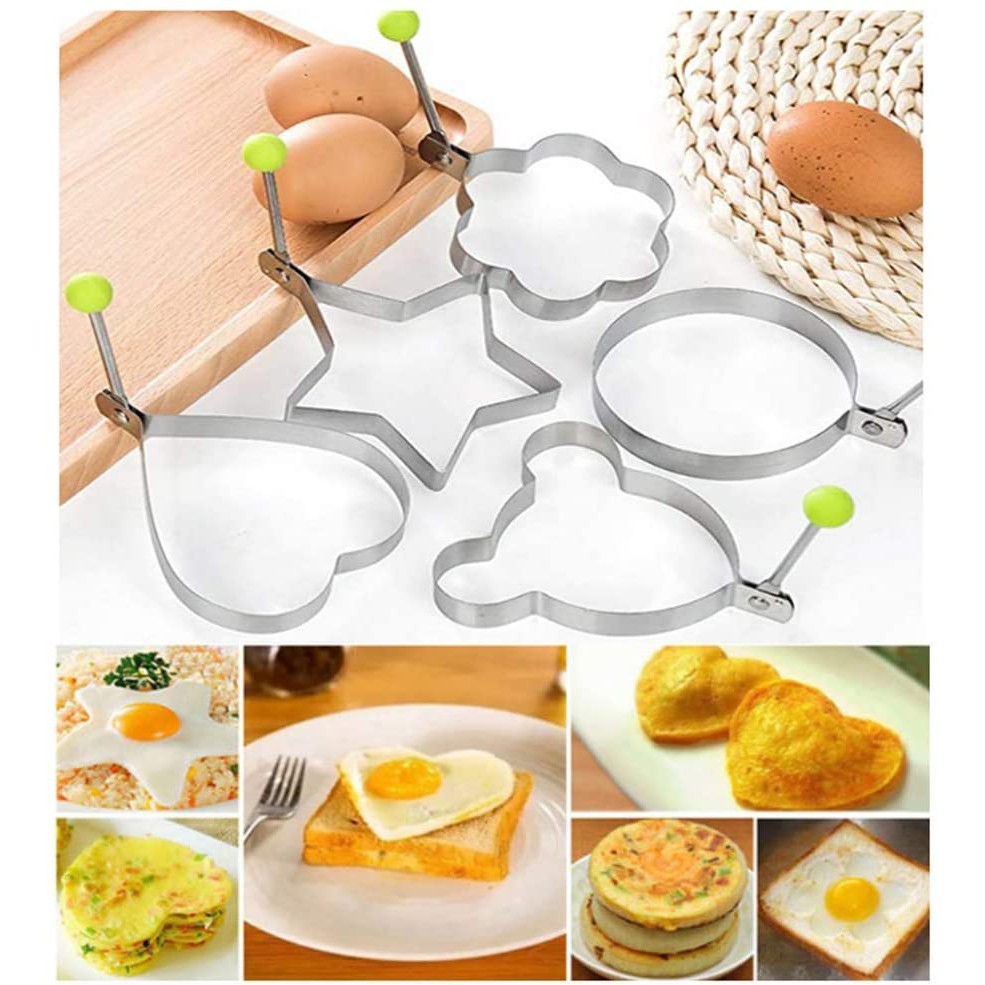 Molde de huevo pequeño con pulido fino lo suficientemente profundo de acero inoxidable de primera calidad para hacer panqueques fácil de limpiar para hogares y restaurantes 