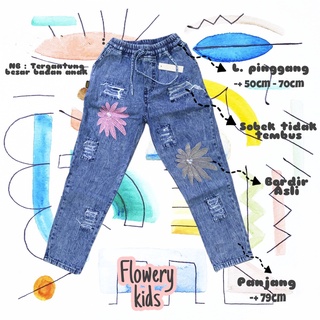 Los últimos Jeans de nieve ligera para niñas presente Color de 7 a 12 años  Jeans para niñas con flores bordadas | Shopee México