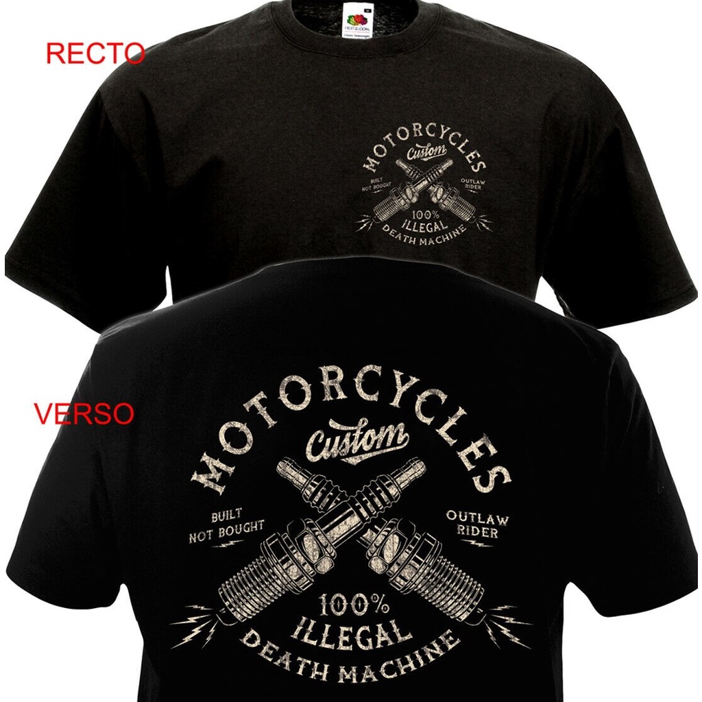 Camiseta Motocicletas Custombiker Chopper Bobber Biker Indio