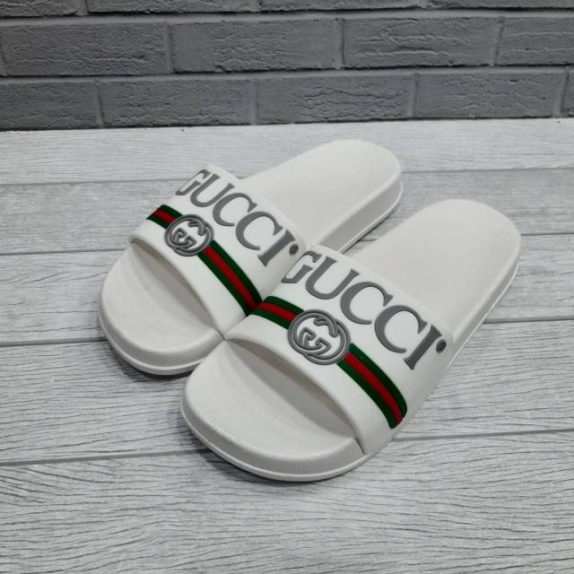 Gucci SLIDE zapatillas blancas. Sandalias de mujer importadas/sandalias casuales / zapatillas de casa. Shopee