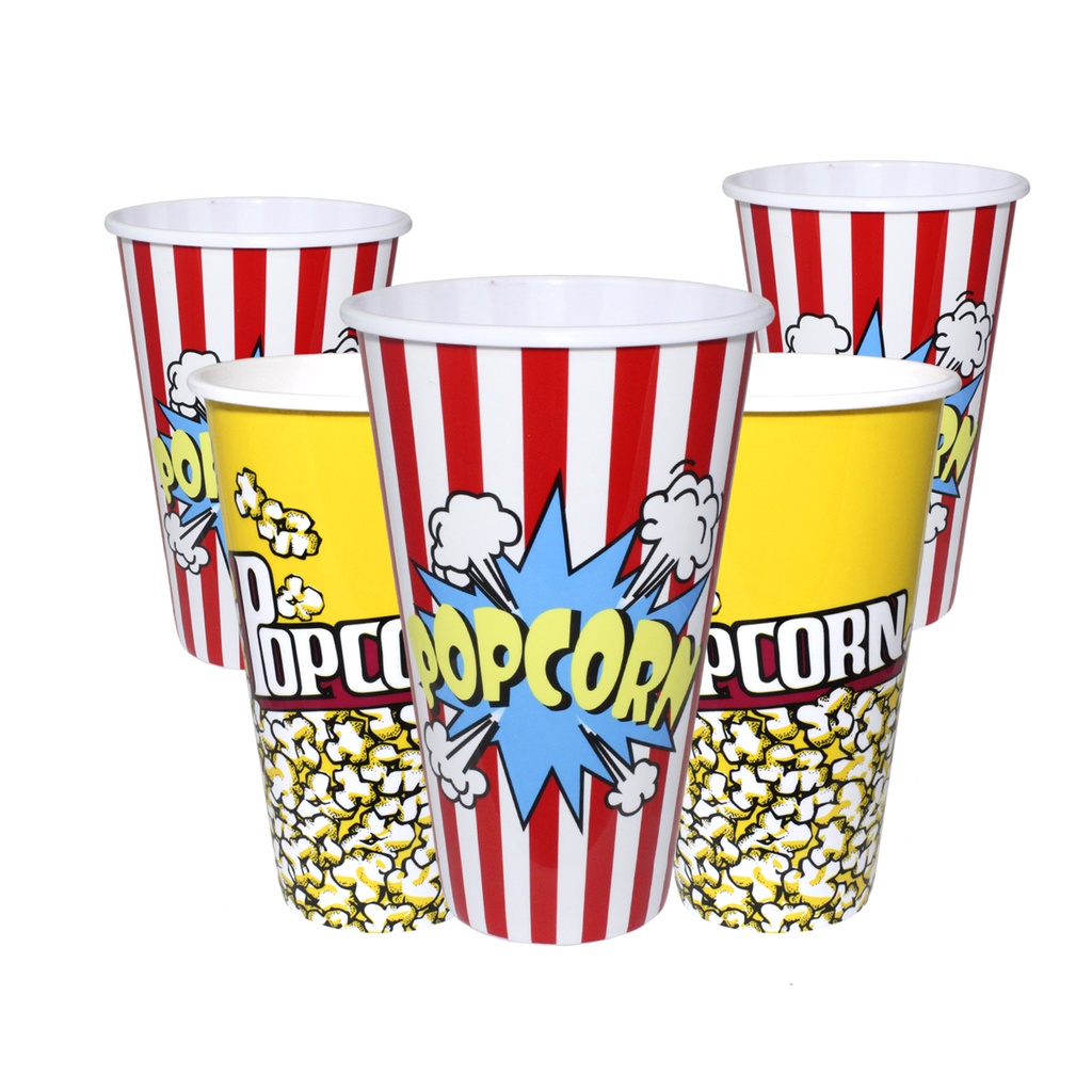 Vaso palomero popcorn botanero dulcero cine centro de mesa
