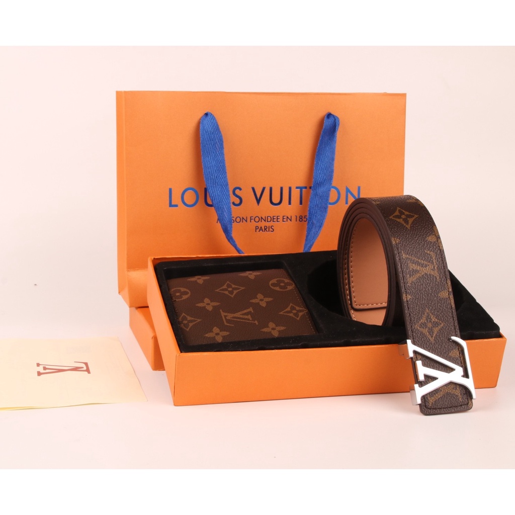 120cm Iv's Belt + Cartera Set Con Caja Hombres Cinturones Cuero Correa De  Lujo Monedero Masculino Cinturón Para Hombre De Regalo