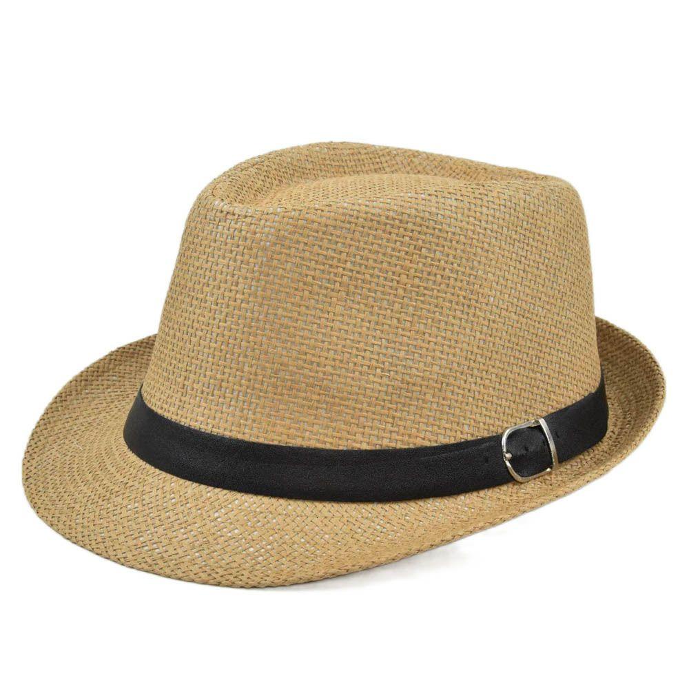 Banda Ajustada de 56 a 58 cm 2 XueQing Pan Sombrero de Cowboy Tejido a Mano de Paja Transpirable para Playa 56-58cm Sombreros de Sol Jazz socorrista Salvavidas Paja 