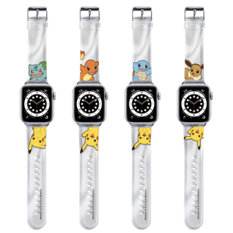Pokemon Correa De Reloj Para Apple Watch 6 5 4 3 2 SE7 38 40 42 44 Mm pikachu Patrón Lindo
