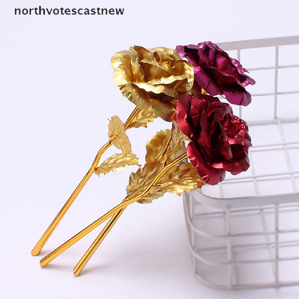 Northvotescastnew Galaxy Clavel Eternal 24K Flor De Oro Lámina De Plástico  Rosas Artificiales Valenes Día Regalo Belleza Flores Doradas Para Boda  Decoración NVCN | Shopee México