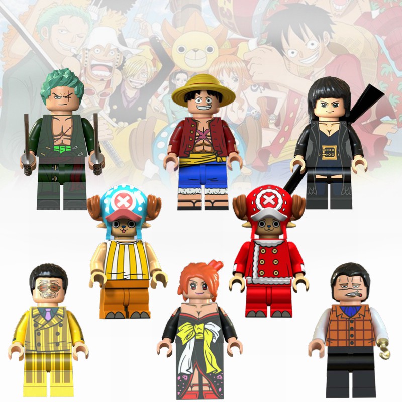 Lego One Piece Minifigures Luffy Chopper Zoro Nami Building Blocks Collection  Toys for Children