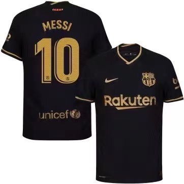 jersey/Camiseta De Fútbol Para Hombre Negro 2021 De Barcelona De Visitante