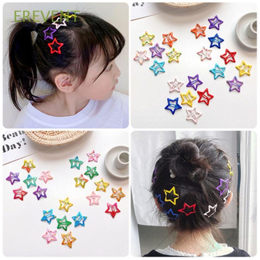 Erevent Ninas Snap Barrettes Herramientas De Estilo Barrettes Mini Estrella Horquillas Bebe Ninos Headwear Moda Tocado Clip De Pelo Shopee Mexico