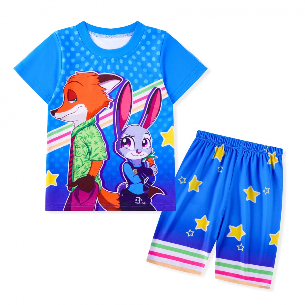 Pantalones Cortos De Manga Corta Para Niños Conjunto De Dos Piezas 2022 Ropa  Infantil De Dibujos Animados crazy zoo baby | Shopee México