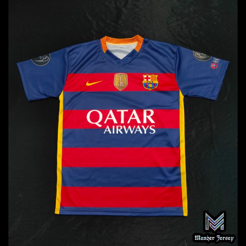 Camiseta de casa de impresión completa Barcelona 2015