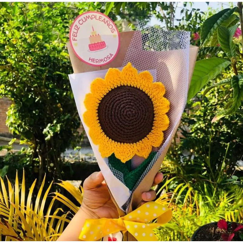 Girasol Tejido a Crochet Shopee México