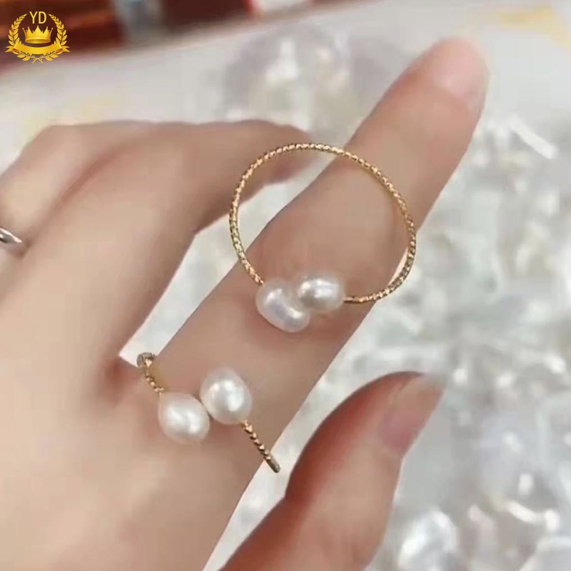 de perlas Agua dulce Nova anillo de perlas de agua dulce natural Joyería Anillos Anillos apilables | pearl ring 