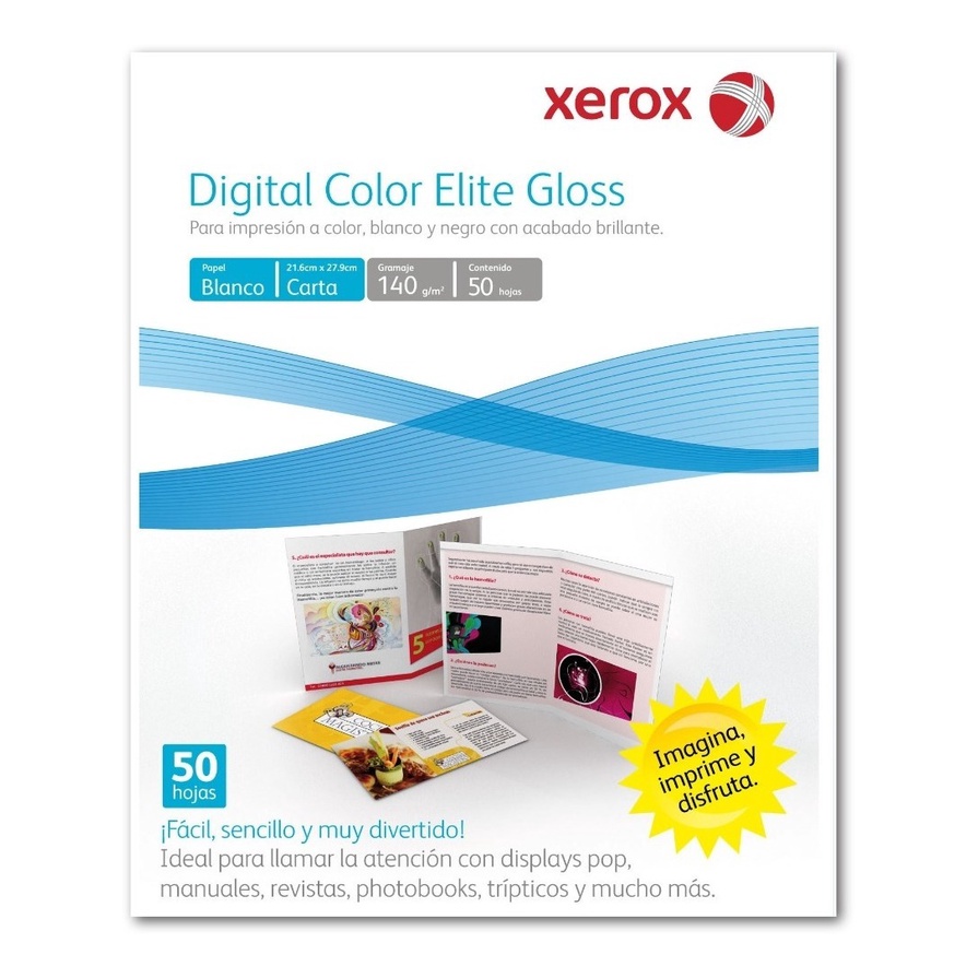 Xerox Papel Digital Para Impresoras Laser Color Elite Gloss (100 Hojas