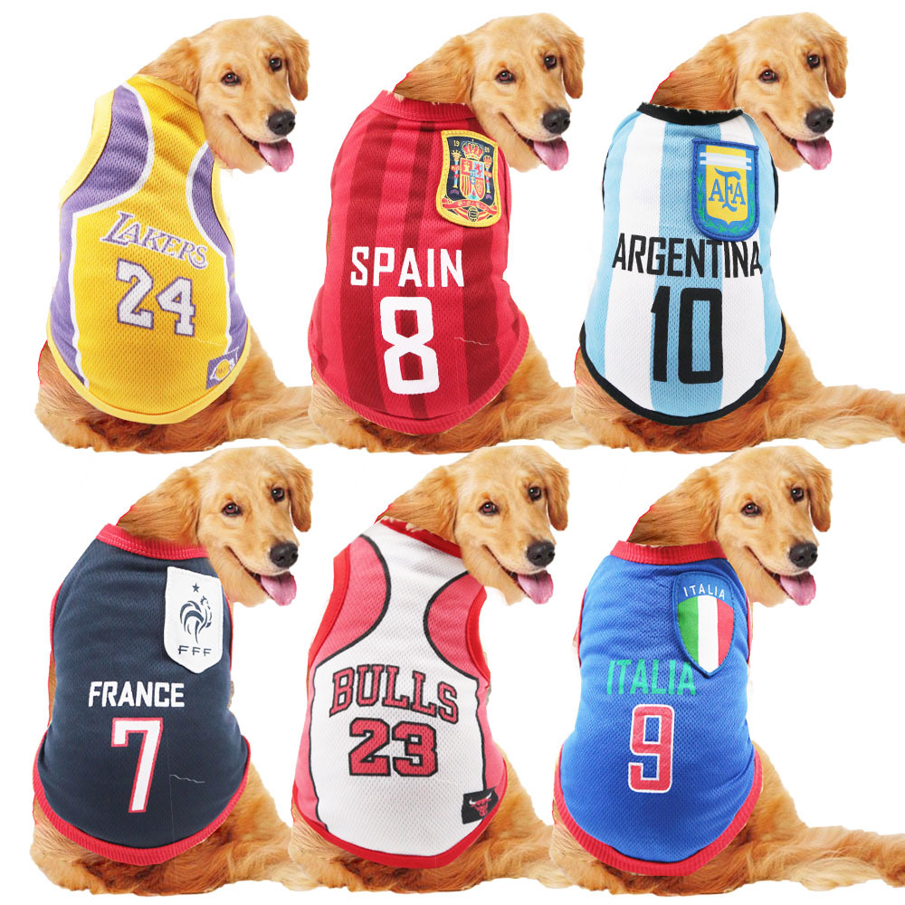 de Yuno para perro o gato ideal para la temporada de verano cómoda Camiseta de baloncesto para mascotas de malla 