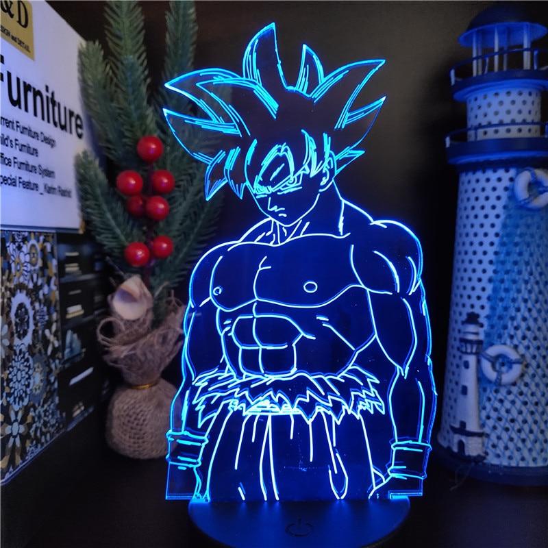 Dragon Ball LED Lámpara Son Goku Ultra Instinct 3D Luz Nocturna Anime  Figura Manga Lampara Hogar Deocration Iluminación | Shopee México