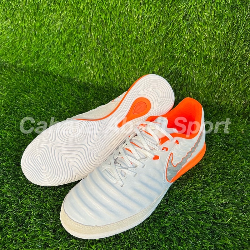 Nike TIEMPO LEGEND 7th FUTSAL zapatos blanco naranja IC