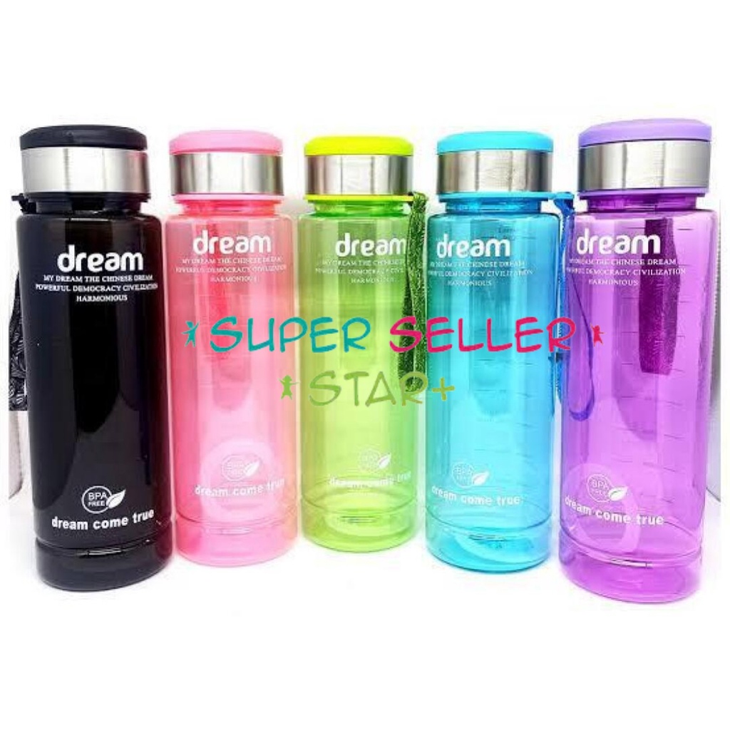 Dream Sporty - botella de agua (1 litro, 1 litro, botella de agua para viajar)