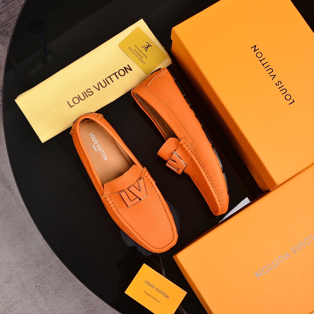 Louis Vuitton Zapatos De Cuero Casuales Para Hombres , Importados Italianos  , Cómodos Y Transpirables , Forro LV 