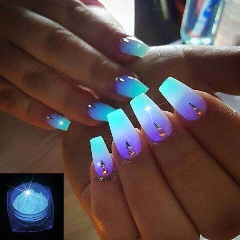 Nail Art Glitter polvo 10 colores UV Gel acrílico puntas polvo | Shopee  México