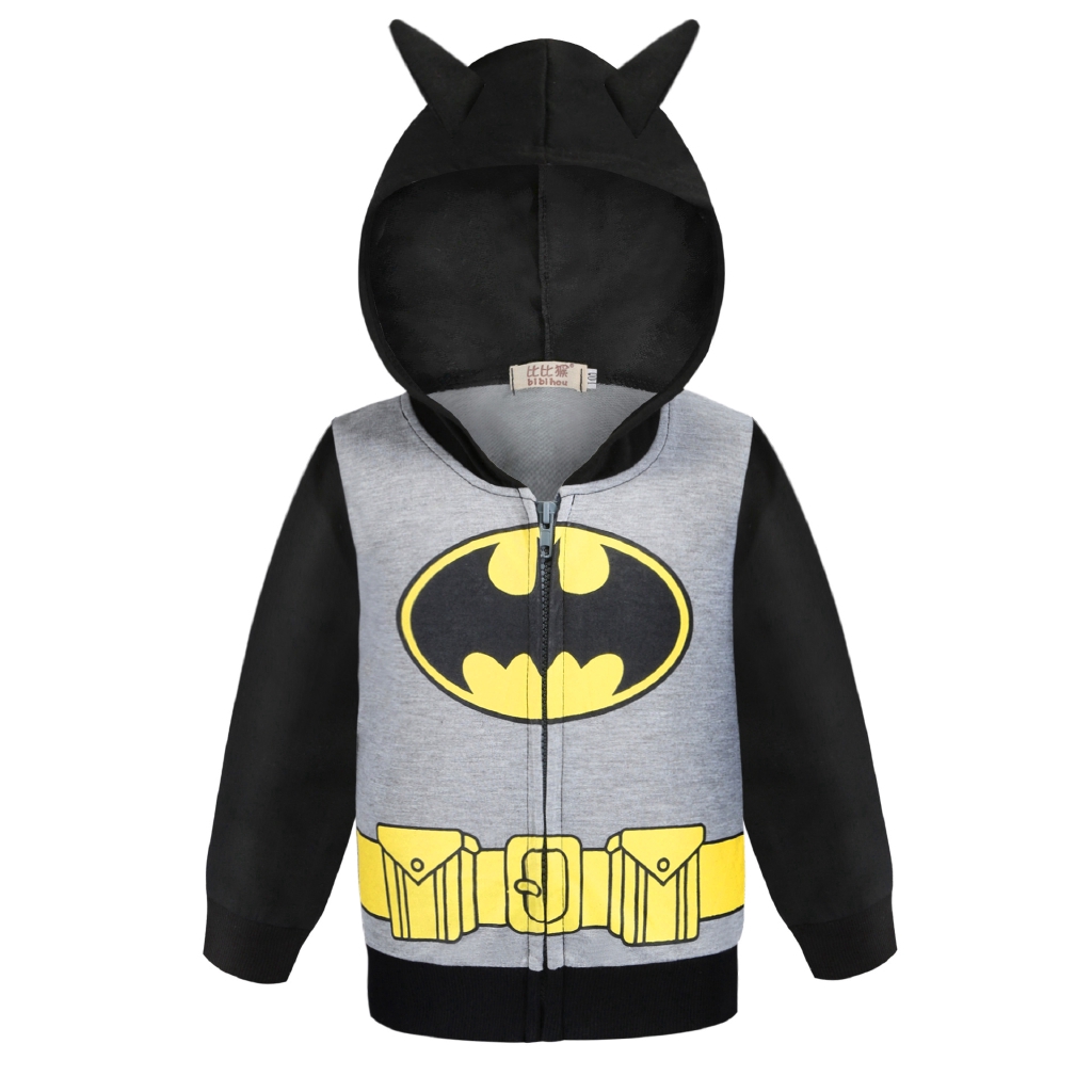 Chamarra Con Capucha De Superhéroe Batman Kids Sudadera Manga Larga |  Shopee México